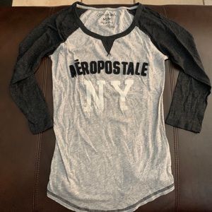 Black, White, and Grey Aeropostale t-shirt